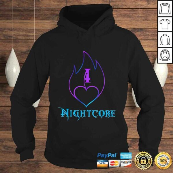 Official I Love Nightcore (Burning Heart) Shirt