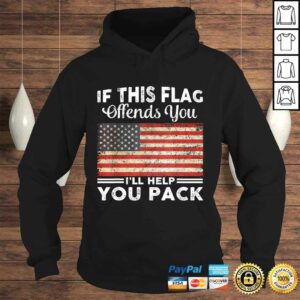 Official If This Flag Offends You I'll Help You Pack US Flag TShirt 3 Official If This Flag Offends You Ill Help You Pack US Flag TShirt 4