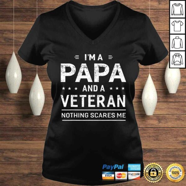 Official I’m A Papa And Veteran Men Grandpa Funny Sayings TShirt