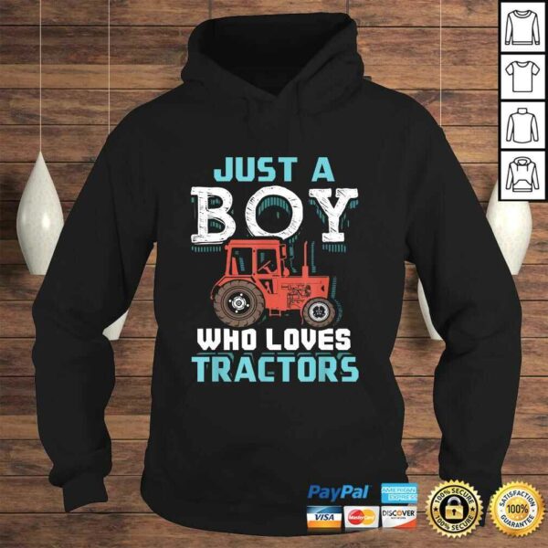 Official Just A Boy Who Loves Tractors Funny Farmer TShirt