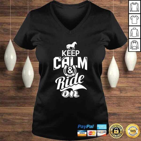 Official Keep Calm And Ride On Riding Horse Girl Shirt