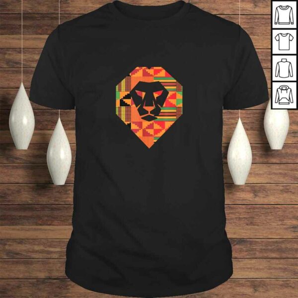 Official Kente Style Lion Pride Bold Ghana African Shirt