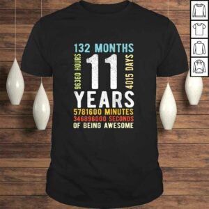 Official Kids 11th Birthday 11 Years Old Vintage Retro 132 Months TShirt Official Kids 11th Birthday 11 Years Old Vintage Retro 132 Months TShirt