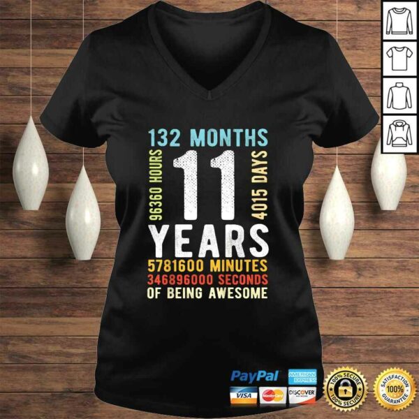 Official Kids 11th Birthday 11 Years Old Vintage Retro 132 Months TShirt