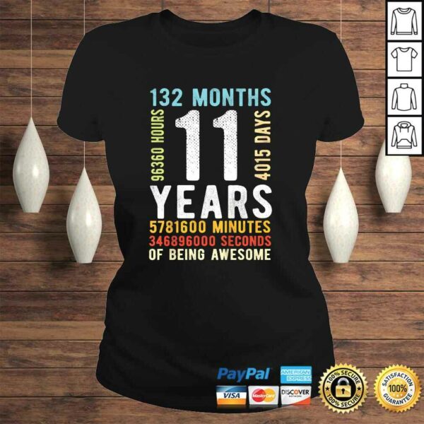 Official Kids 11th Birthday 11 Years Old Vintage Retro 132 Months TShirt