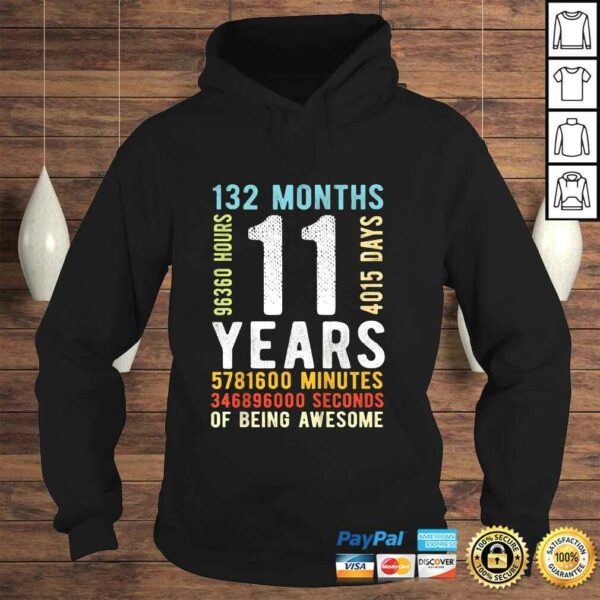 Official Kids 11th Birthday 11 Years Old Vintage Retro 132 Months TShirt