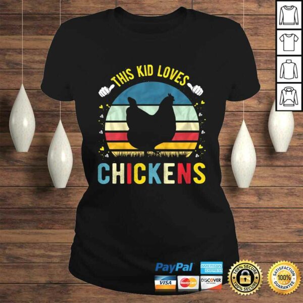 Official Kids This Kid Loves Chickens Boys and Girls Chicken Shirt