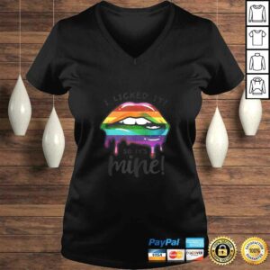 Official LGBT Flag Dripping Lips I Licked It So It's Mine LGBT Pride Tee T-Shirt 1 Official LGBT Flag Dripping Lips I Licked It So Its Mine LGBT Pride Tee T Shirt 2