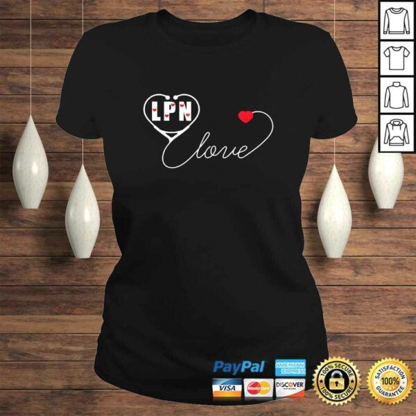 Official LPN Licensed Practical Nurse Stethoscope Valentines Day TShirt