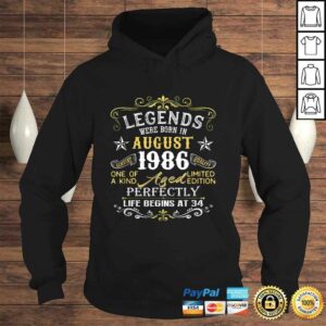 Official Legends Were Born In August 1986 34th Birthday TShirt Gift 3 Official Legends Were Born In August 1986 34th Birthday TShirt Gift 4