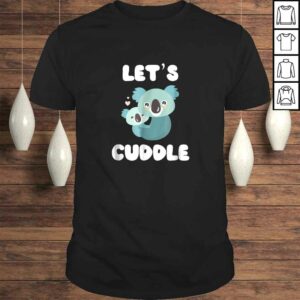 Official Lets Cuddle Koala Bears Love Heart Graphic TShirt 1