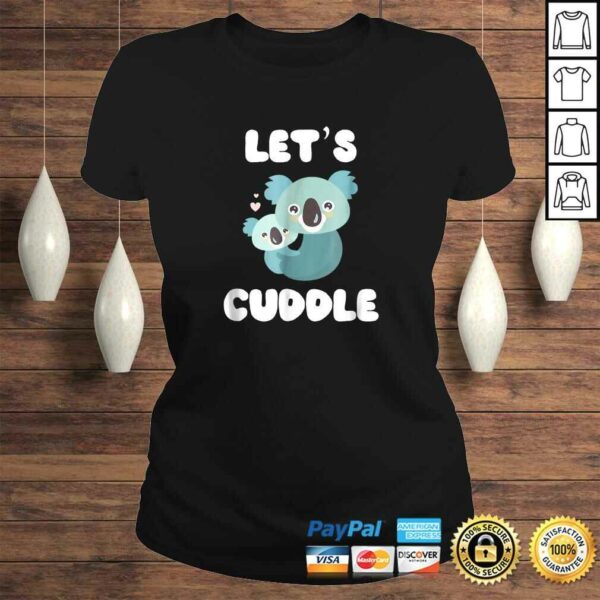 Official Lets Cuddle Koala Bears Love Heart Graphic TShirt