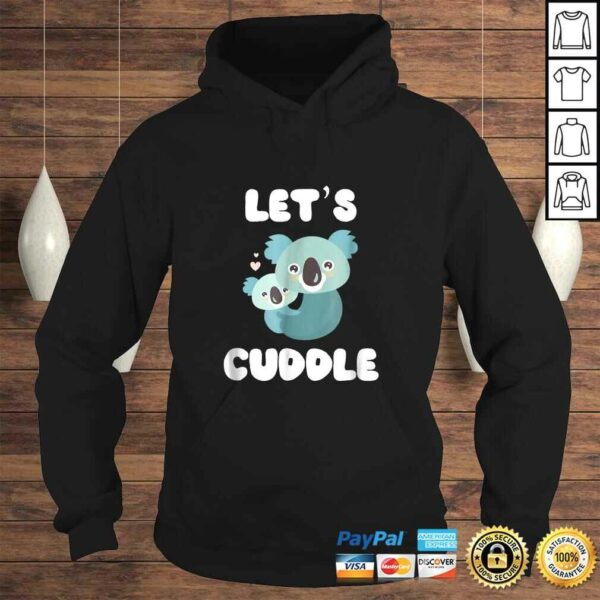 Official Lets Cuddle Koala Bears Love Heart Graphic TShirt