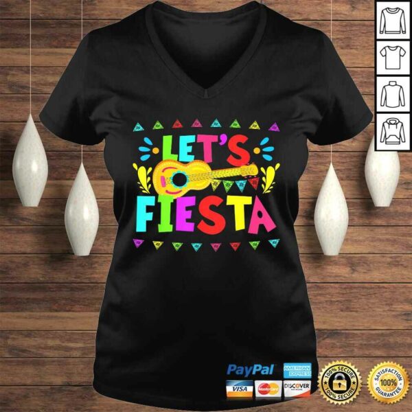 Official Lets Fiesta Mexican Cinco De Mayo Party V-Neck T-Shirt