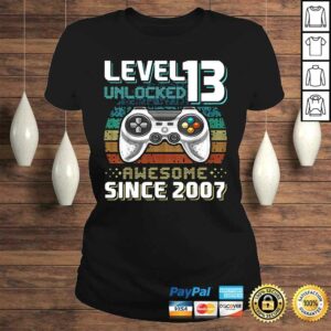 Official Level 13 Unlocked Awesome 2007 Video Game 13th Birthday V-Neck T-Shirt 2 Official Level 13 Unlocked Awesome 2007 Video Game 13th Birthday V Neck T Shirt 3