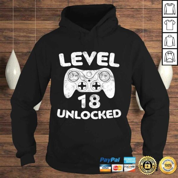 Official Level 18 Unlocked Shirt 18th Video Gamer Birthday TShirt Gift