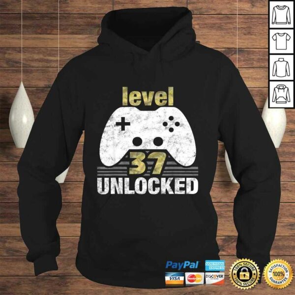 Official Level 37 Unlocked 37th Birthday 37 Year Old Gift for Gamers TShirt