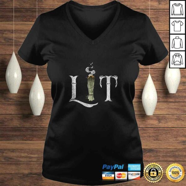 Official Lit Funny Burning Sage Smudge Stick Witch Halloween Gift Gift TShirt