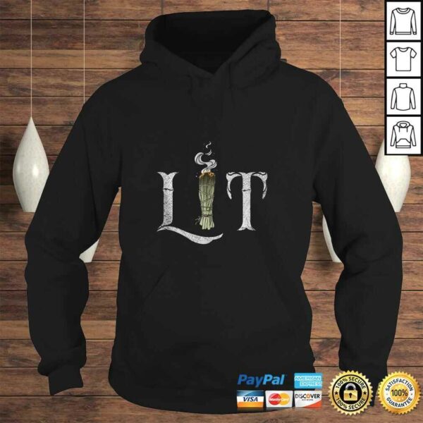 Official Lit Funny Burning Sage Smudge Stick Witch Halloween Gift Gift TShirt