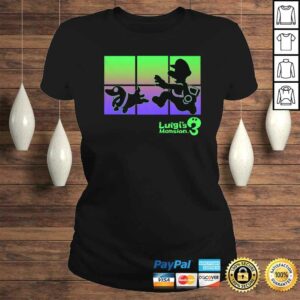 Official Luigis Mansion 3 Luigi And Polterpup Silhouette TShirt 3
