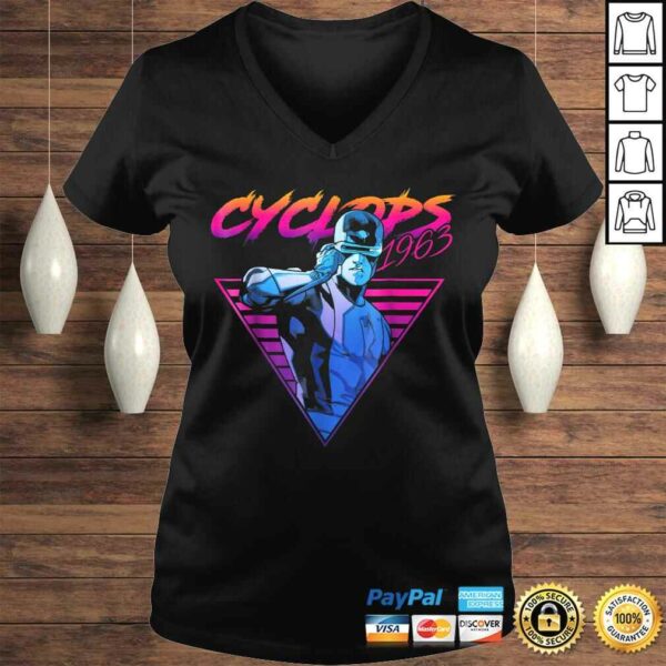 Official Marvel X-Men Cyclops Retro Neon Triangle Graphic TShirt Gift