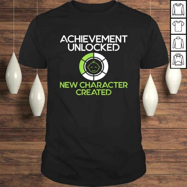 Official Mens Character Created New Dad Pregnancy Announcement Gamer Shirt