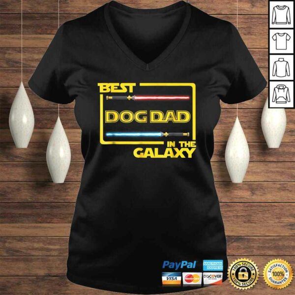 Official Mens Gift Best Dog Dad in the Galaxy Funny Dog Shirt