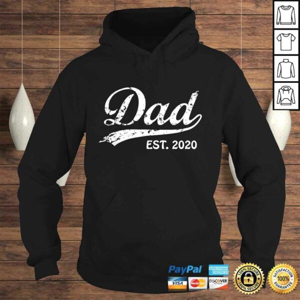 Official Mens Mens Dad Est. 2020 Vintage New Dad Shirt Fathers Day TShirt