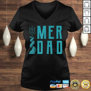 Official Mens Merdad Shirt Trident Mermaid Dad Gift Top