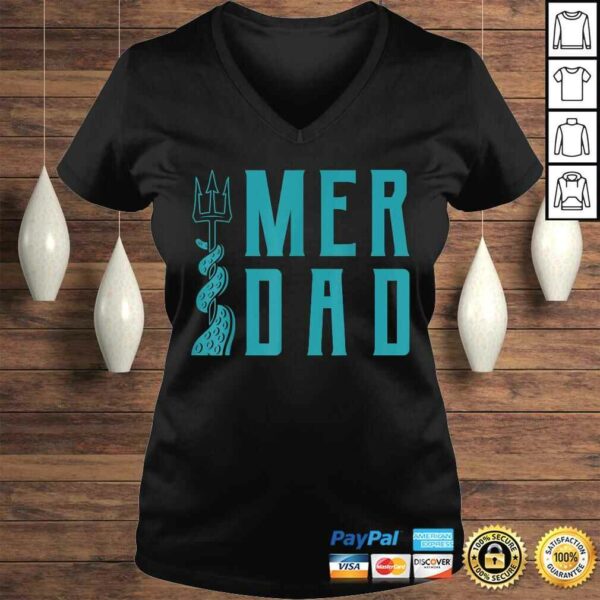 Official Mens Merdad Shirt Trident Mermaid Dad Gift Top