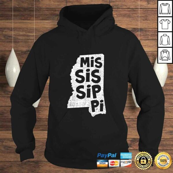 Official Mississippi State Lines Map Souvenir TShirt