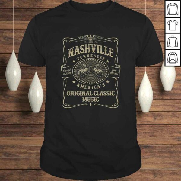 Official Nashville Music City USA Vintage Tee T-Shirt