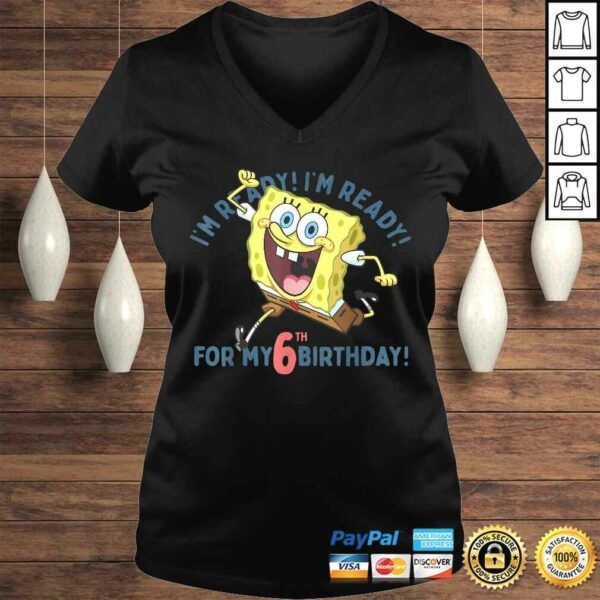 Official Nickelodeon SpongeBob SquarePants Ready For My 6th Birthday TShirt