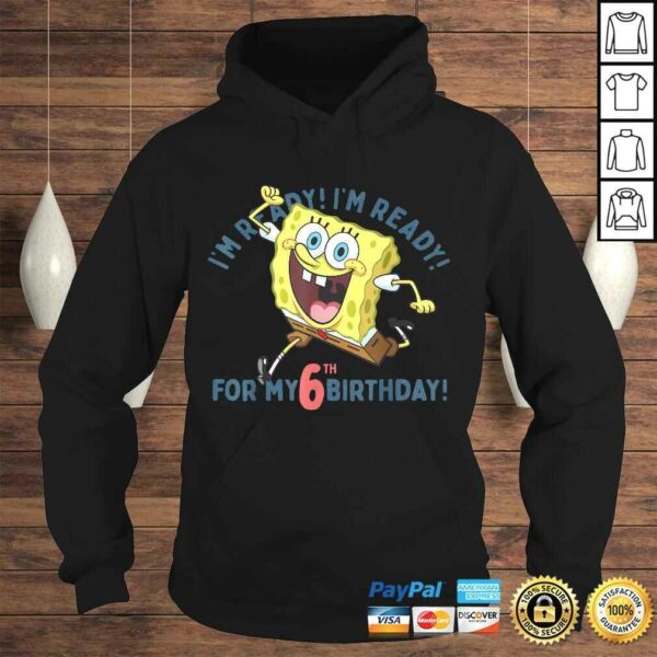 Official Nickelodeon SpongeBob SquarePants Ready For My 6th Birthday TShirt