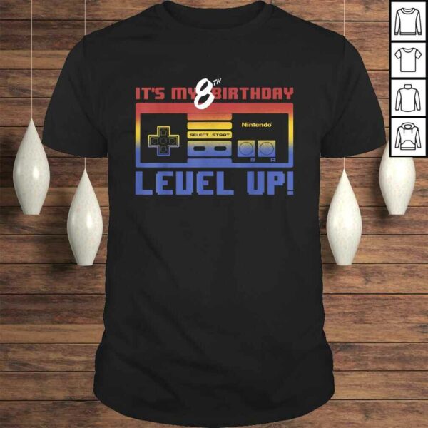 Official Nintendo It’s My 8th Birthday Level Up! SNES Controller Gift TShirt