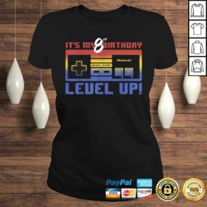 Official Nintendo Its My 8th Birthday Level Up! SNES Controller Gift TShirt 3