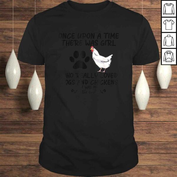 Official Once Upon A Time There Was Girl Who Loved Dogs Chickens V-Neck T-Shirt