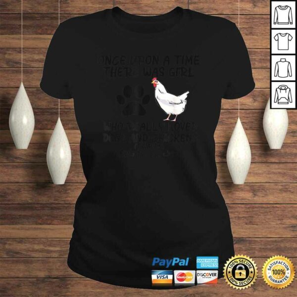 Official Once Upon A Time There Was Girl Who Loved Dogs Chickens V-Neck T-Shirt