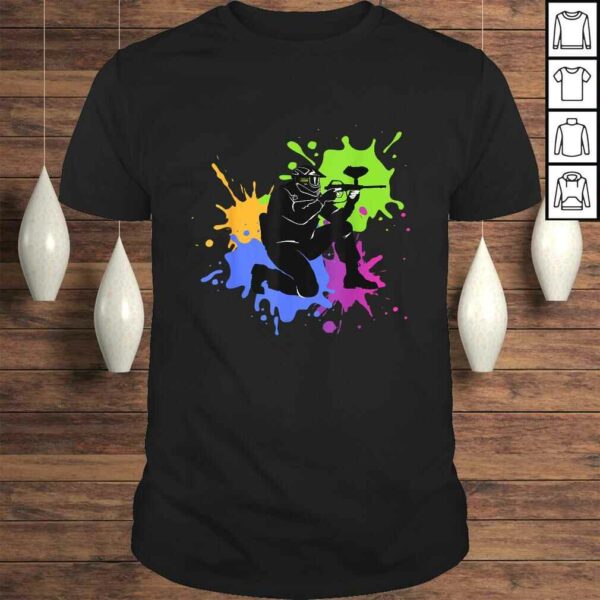 Official Paintball Team Shooting Sport and Player Splash Gift TShirt