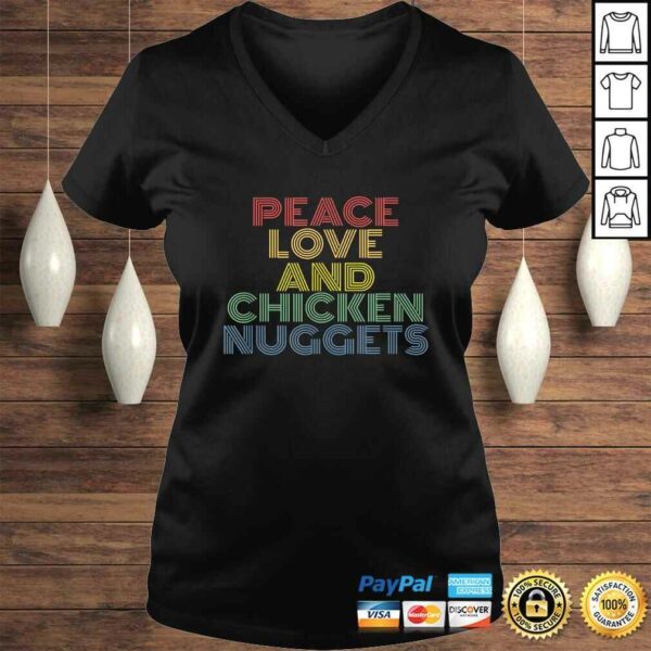 Official Peace Love And Chicken Nuggets Shirt funny T-shirt