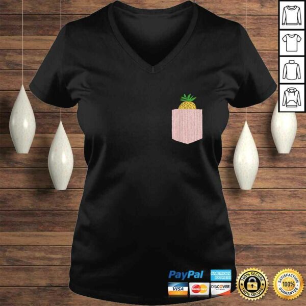 Official Pineapple Shirt  Cute Pocket Pineapple Fruit Gift Design V-Neck T-Shirt