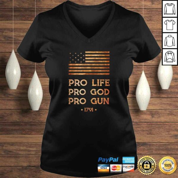 Official Pro Life Pro God Pro Gun – Right to Bear Arms 13 Star Flag TShirt