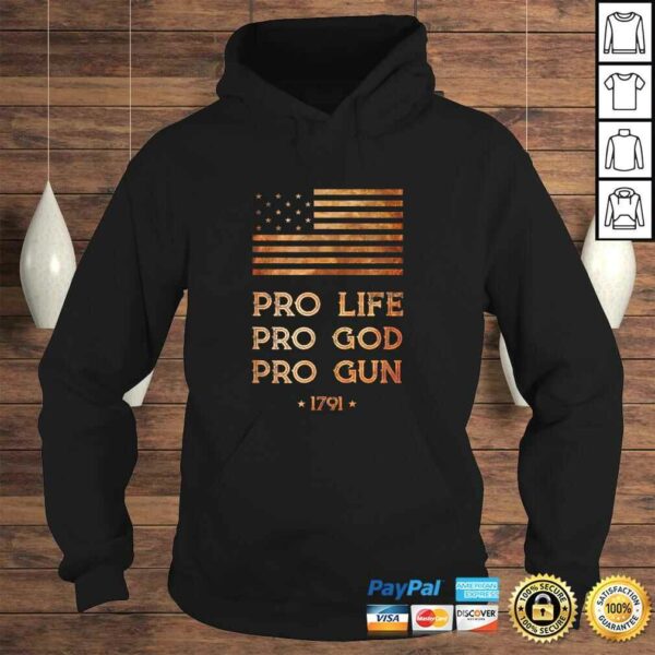 Official Pro Life Pro God Pro Gun – Right to Bear Arms 13 Star Flag TShirt