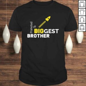Official Promoted to Biggest Brother Shirt Pregnancy AnnouncemenV Neck T Shirt 1
