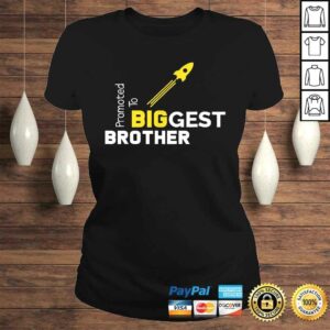 Official Promoted to Biggest Brother Shirt Pregnancy AnnouncemenV Neck T Shirt 3