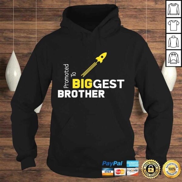 Official Promoted to Biggest Brother Shirt Pregnancy AnnouncemenV-Neck T-Shirt