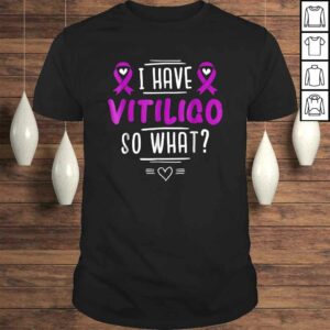 Official Purple Awareness Ribbon I Have Vitiligo So WhaShirt 1