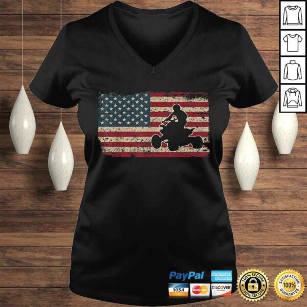 Official Quad Biker America Flag Gift I ATV Four Wheeler Quad Bike TShirt