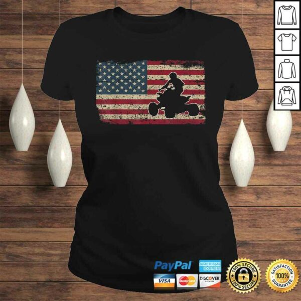 Official Quad Biker America Flag Gift I ATV Four Wheeler Quad Bike TShirt