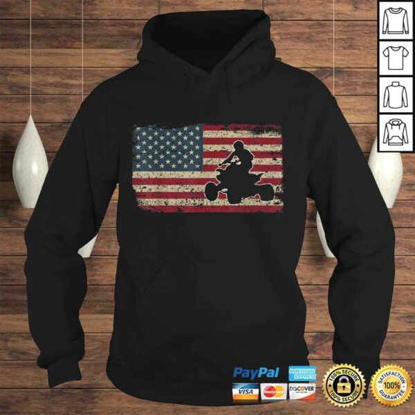 Official Quad Biker America Flag Gift I ATV Four Wheeler Quad Bike TShirt